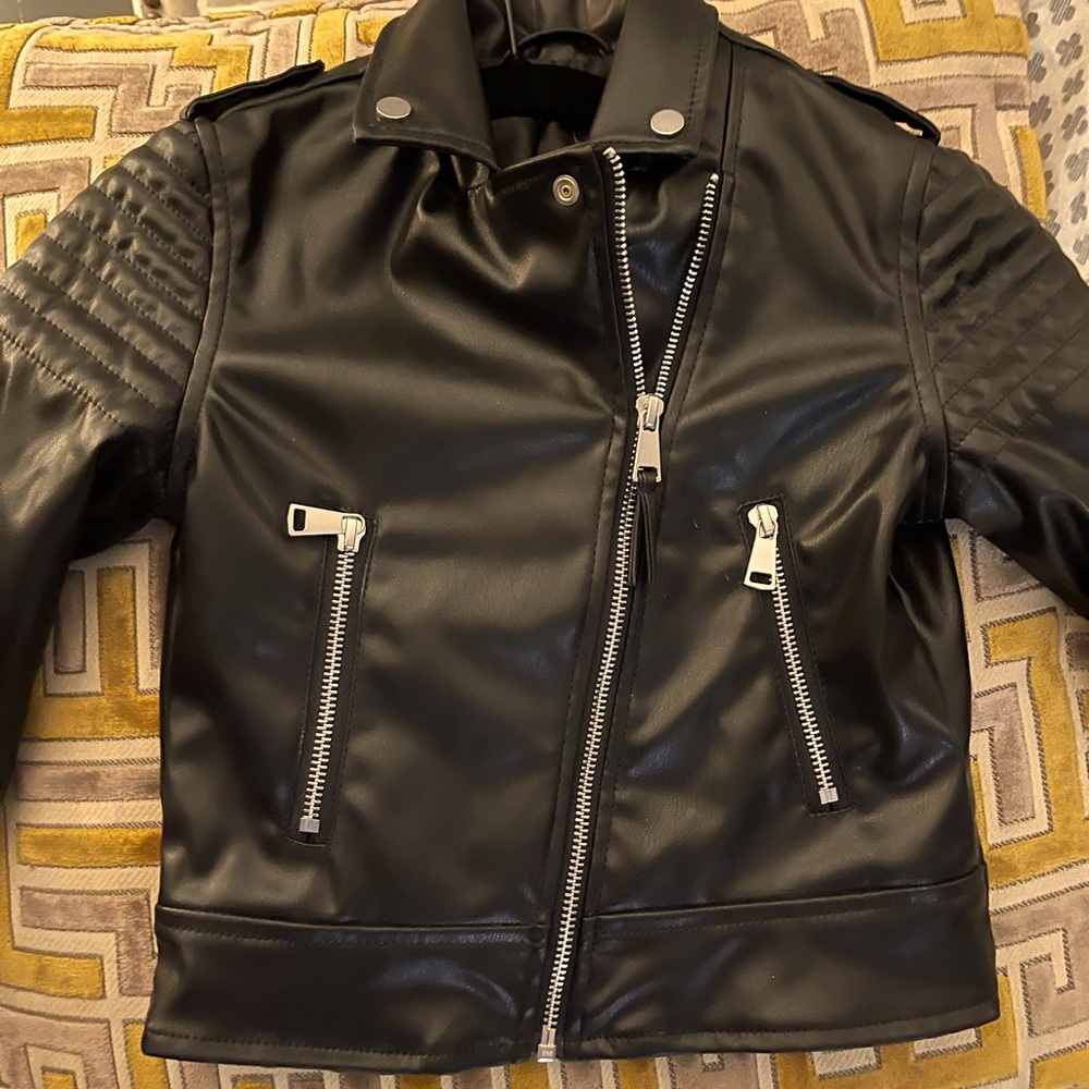 KIDS - Faux Leather Motorcycle Jacket